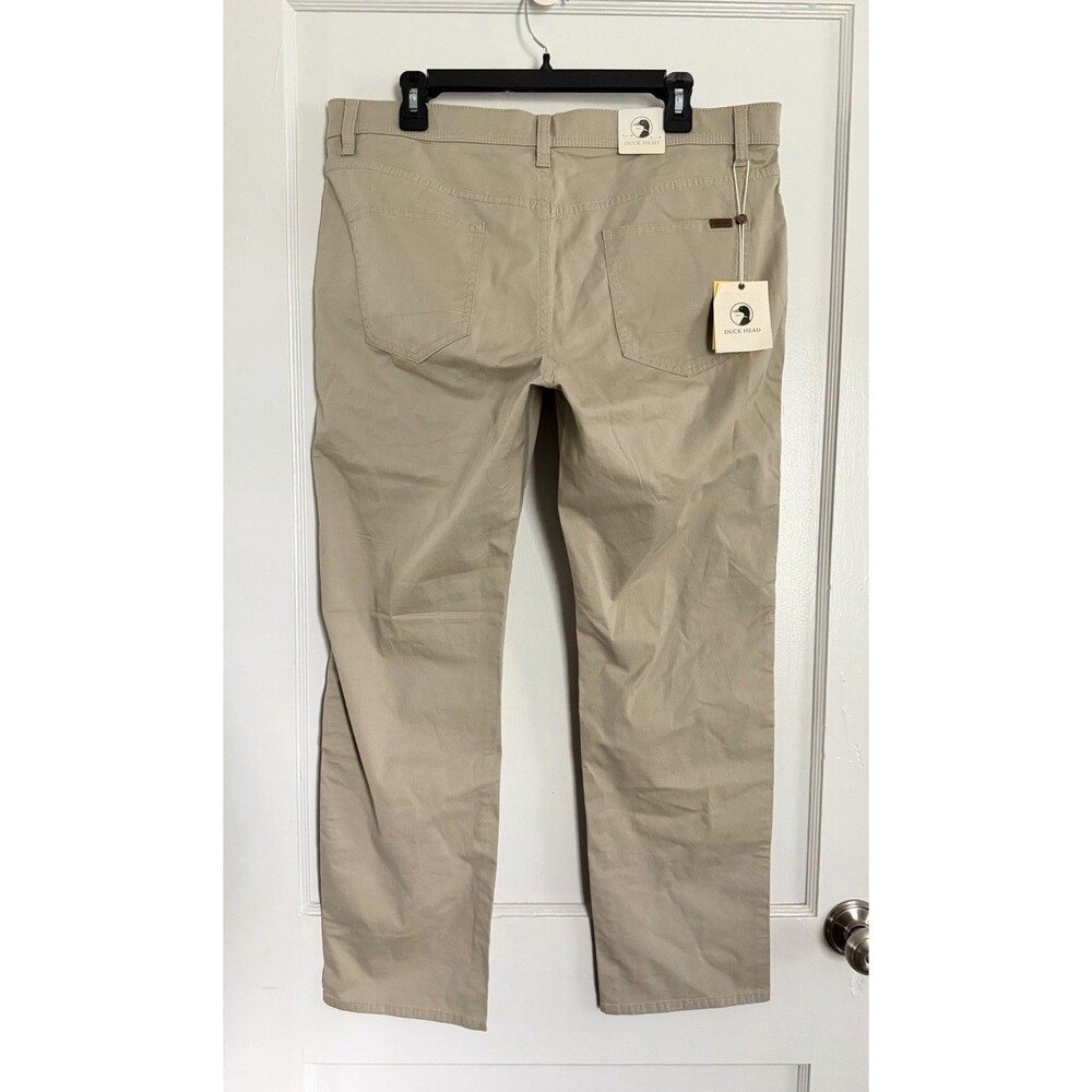 Duck Head Shoreline 5 Pocket Pants Mens 36x30 Stone Khaki Stretch NWT